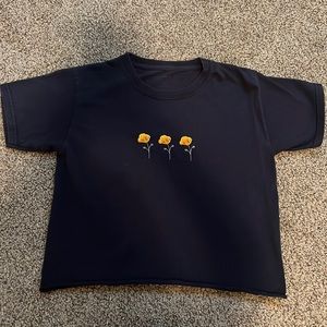 JOHN GALT BRANDY MELVILLE embroidered cropped tee